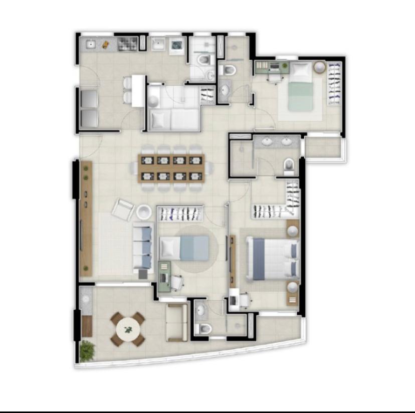 Imagem Apartamento com 3 Quartos à Venda, 124 m²em Engenheiro Luciano Cavalcante - Fortaleza