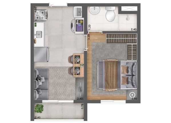 Imagem Apartamento com 2 Quartos à Venda,  em Parque Industrial Tomas Edson - São Paulo