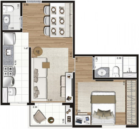 Imagem Apartamento com 3 Quartos à Venda, 68 m² em Brás - São Paulo