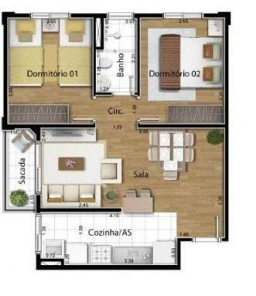 Imagem Apartamento com 2 Quartos à Venda, 50 m² em Vila Nambi - Jundiaí Imagem Apartamento com 2 Quartos à Venda, 50 m² em Vila Nambi - Jundiaí
