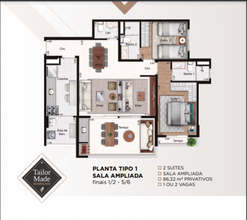 Imagem Apartamento com 3 Quartos à Venda, 86 m² em Vila Santo Antônio - Guarulhos