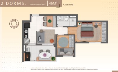 Imagem Apartamento com 2 Quartos à Venda, 45 m² em Vila Gumercindo - São Paulo