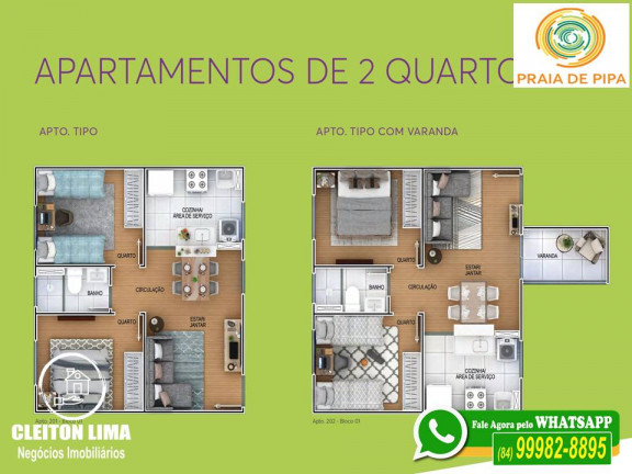 Imagem Apartamento com 2 Quartos à Venda, 42 m² em Nova Parnamirim - Parnamirim