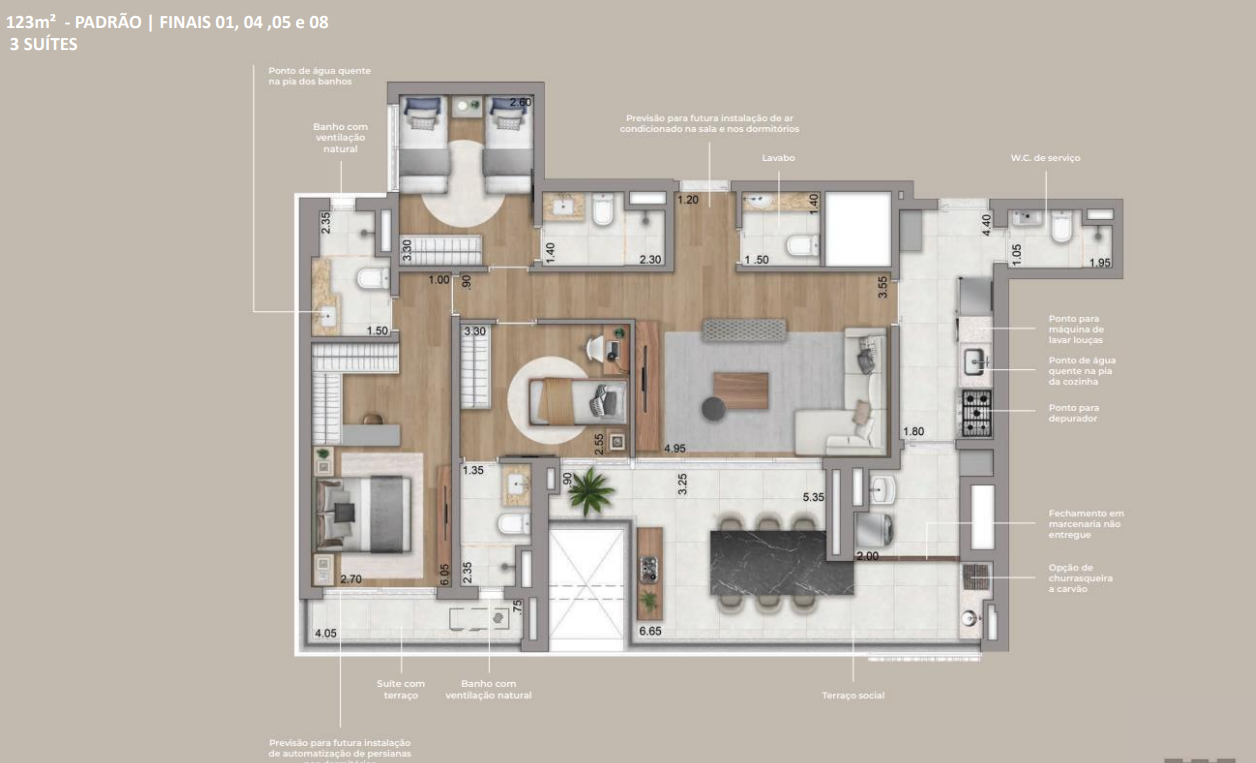 Imagem Apartamento com 3 Quartos à Venda, 123 m²em Jardim das Acácias - São Paulo