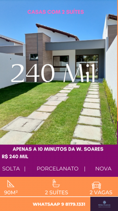 Imagem Casa com 2 Quartos à Venda, 90 m² em Pires Façanha - Eusébio