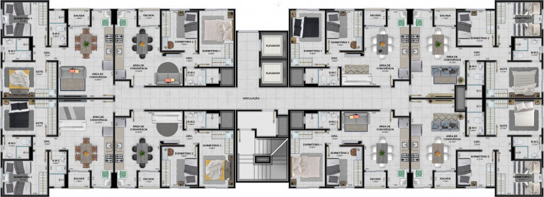 Imagem Apartamento com 2 Quartos à Venda, 53 m² em Santa Augusta - Criciúma Imagem Apartamento com 2 Quartos à Venda, 53 m² em Santa Augusta - Criciúma