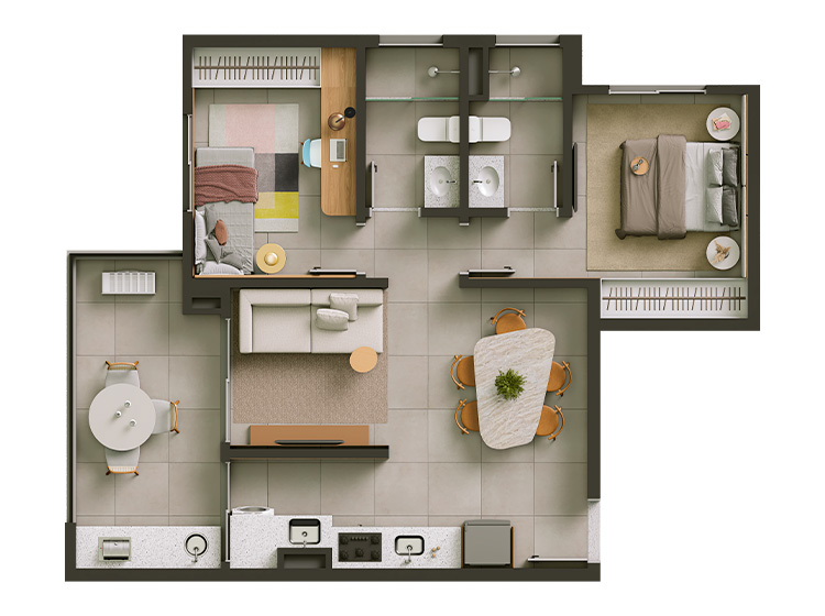 Imagem Apartamento com 1 Quarto à Venda, 42 m²em Vila Nossa Senhora do Bonfim - São José do Rio Preto Imagem Apartamento com 1 Quarto à Venda, 42 m²em Vila Nossa Senhora do Bonfim - São José do Rio Preto