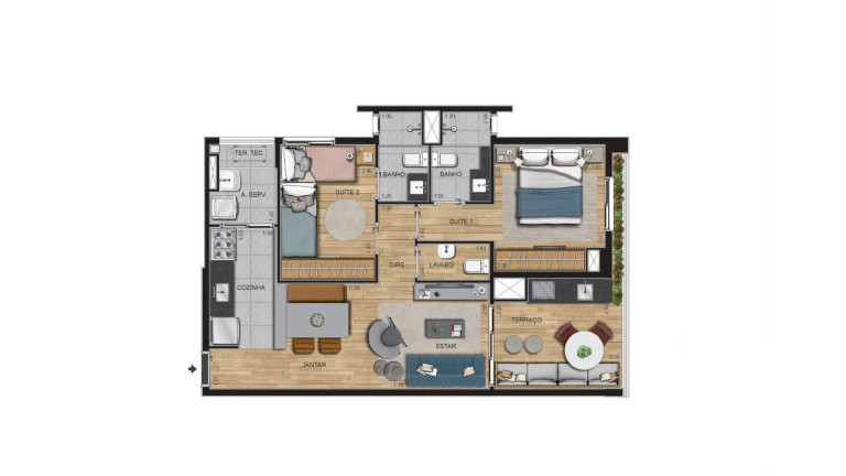 Apartamento com 2 Quartos à Venda, 75 m² em Indianópolis - São Paulo