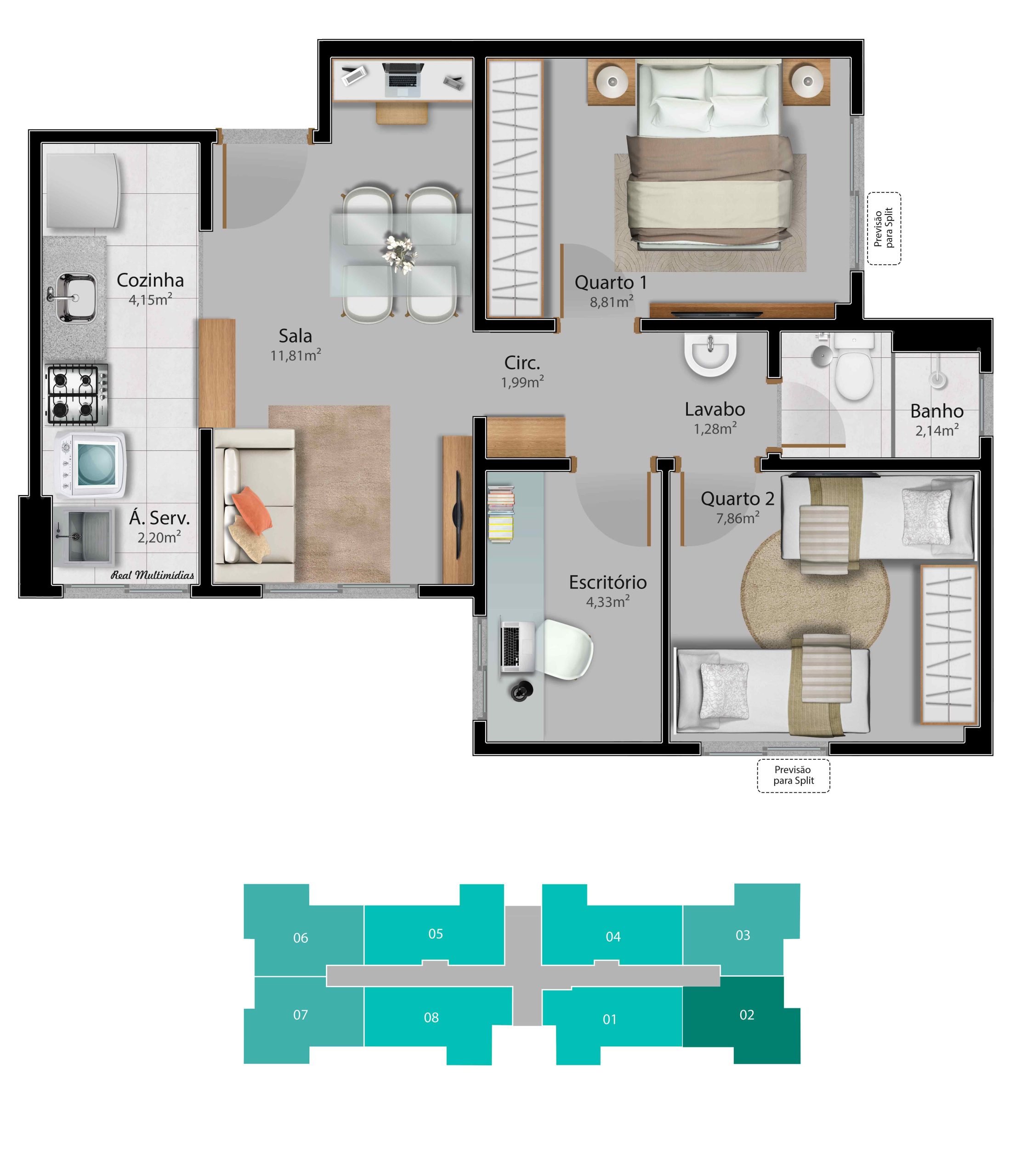 Imagem Apartamento com 2 Quartos à Venda, 48 m² em Santa Paula II - Vila Velha