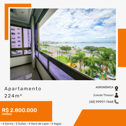 Imagem Apartamento com 4 Quartos à Venda, 240 m²em Agronômica - Florianópolis