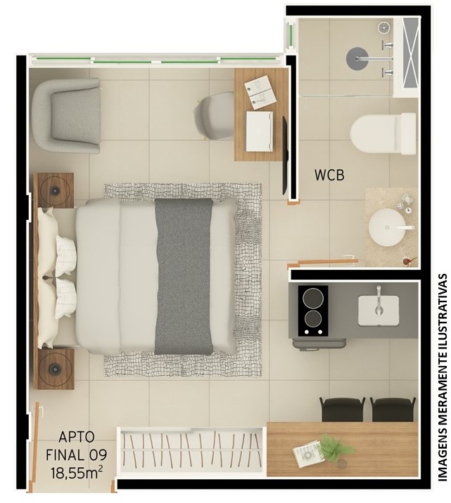 Imagem Loft com 1 Quarto à Venda, 19 m²em Intermares - Cabedelo