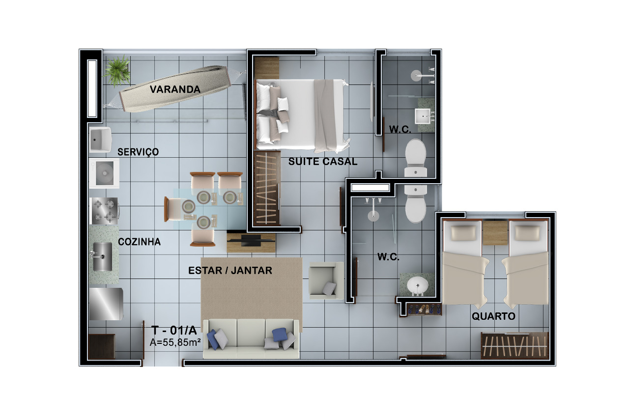 Imagem Apartamento com 3 Quartos à Venda, 66 m²em Cidade Jardim - Teresina Imagem Apartamento com 3 Quartos à Venda, 66 m²em Cidade Jardim - Teresina
