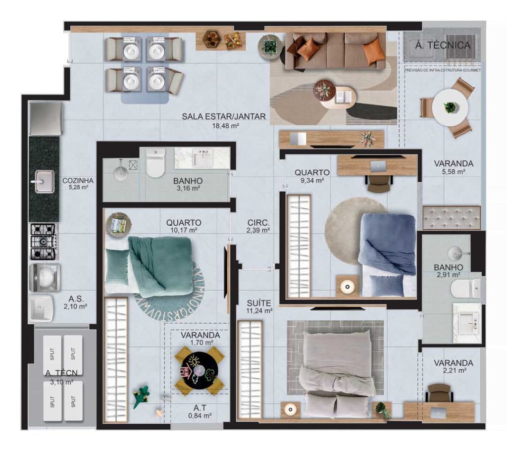 Imagem Apartamento com 3 Quartos à Venda, 90 m² em Praia da Costa - Vila Velha