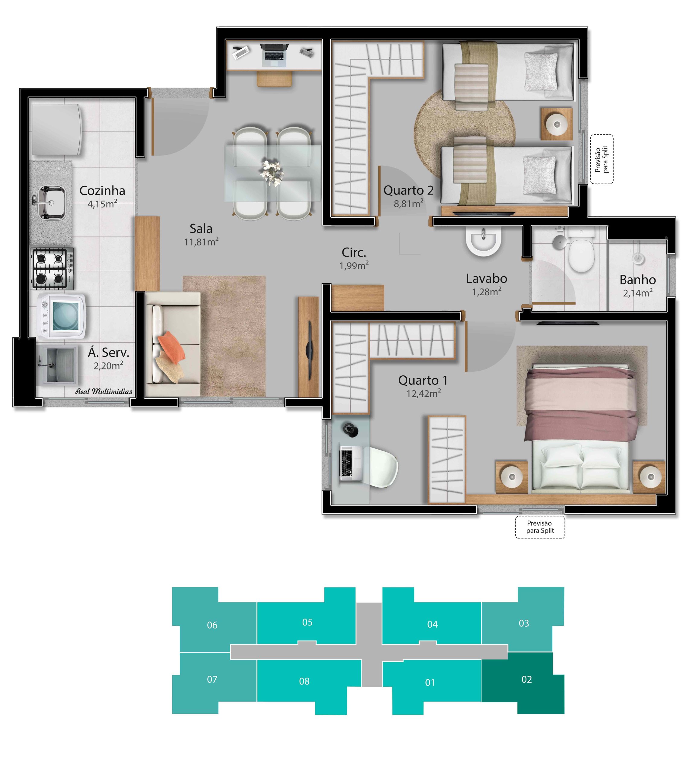 Imagem Apartamento com 2 Quartos à Venda, 48 m² em Santa Paula II - Vila Velha