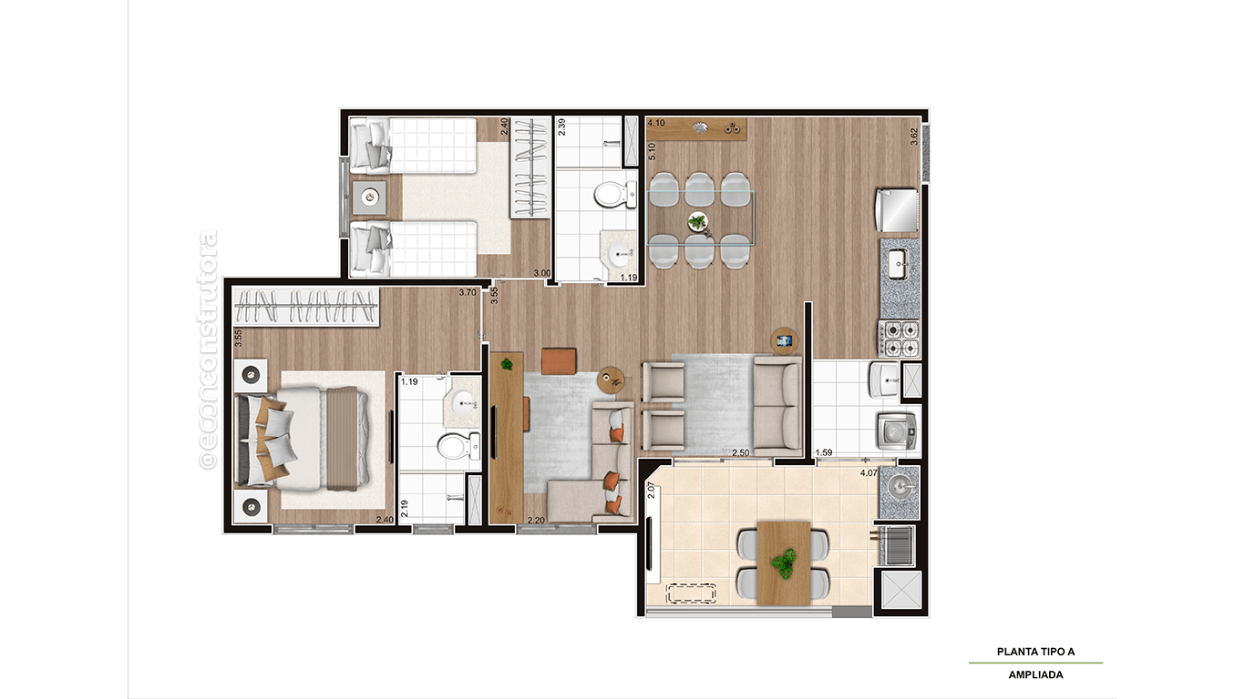 Imagem Apartamento com 2 Quartos à Venda, 43 m²em Campestre - Santo André