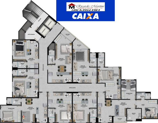 Imagem Studio com 1 Quarto à Venda,  em Centro - Criciúma