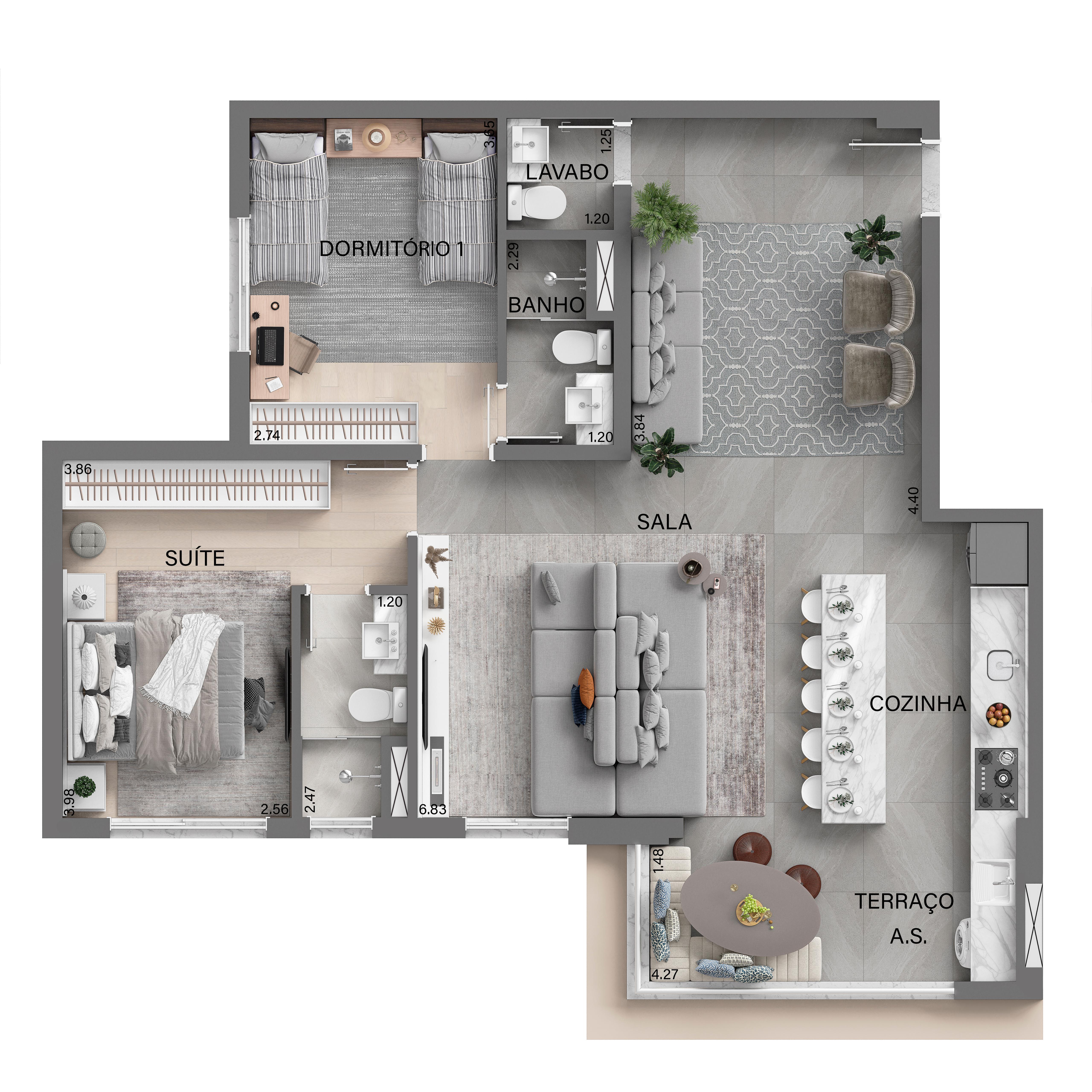 Imagem Apartamento com 2 Quartos à Venda, 57 m² em Nova Aldeinha/Aldeia - Barueri