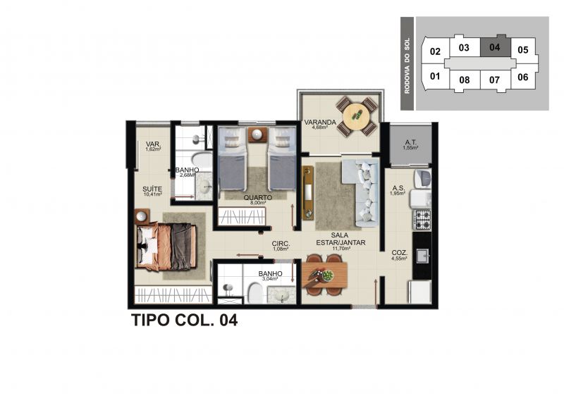 Imagem Apartamento com 2 Quartos à Venda, 90 m² em Praia de Itaparica - Vila Velha Imagem Apartamento com 2 Quartos à Venda, 90 m² em Praia de Itaparica - Vila Velha
