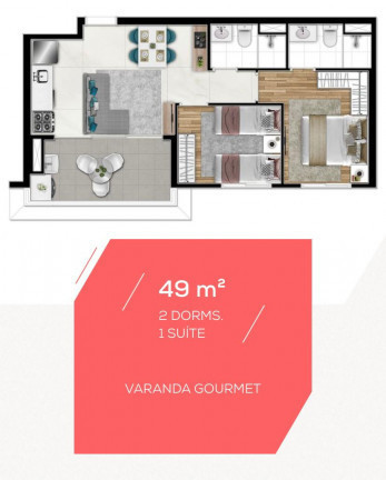 Apartamento com 2 Quartos à Venda, 50 m² em Barra Funda - São Paulo