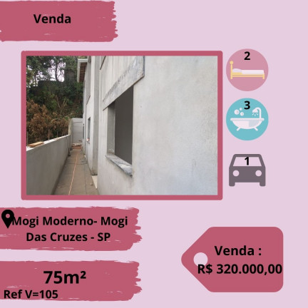 Casa de Condomínio com 2 Quartos à Venda, 75 m² em Mogi Moderno - Mogi das Cruzes
