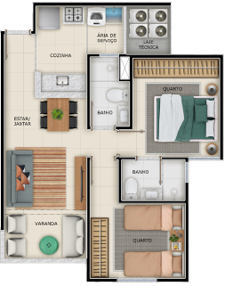 Imagem Apartamento com 2 Quartos à Venda, 59 m² em Praia de Itaparica - Vila Velha Imagem Apartamento com 2 Quartos à Venda, 59 m² em Praia de Itaparica - Vila Velha