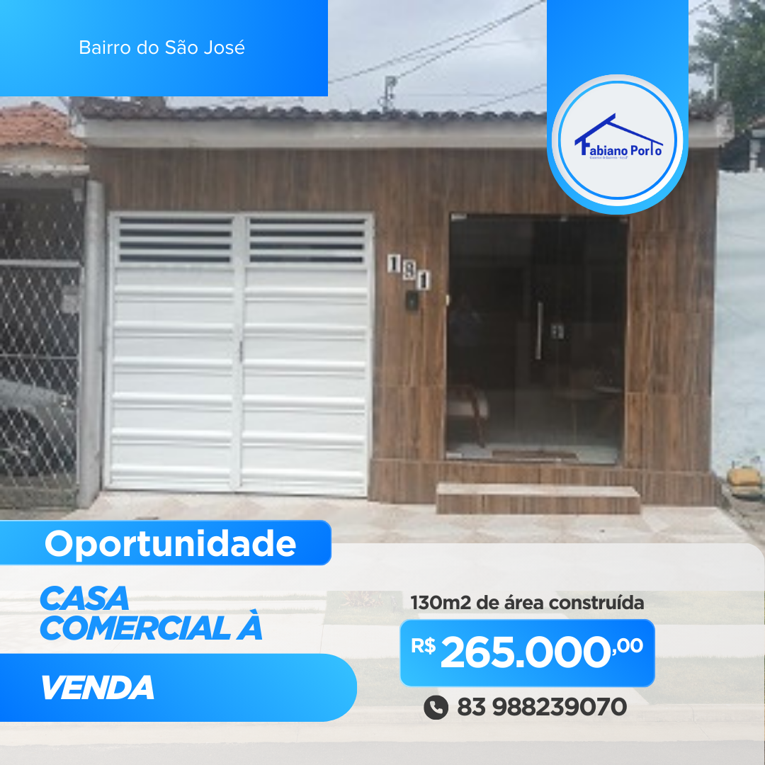 Ponto Comercial à Venda, 150 m²em São José - Campina Grande