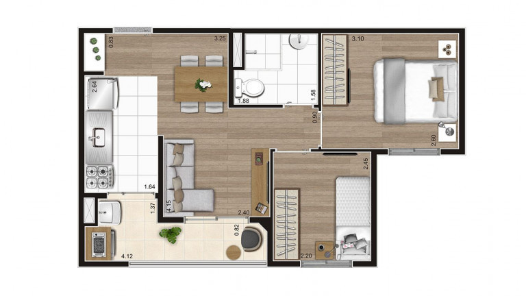 Imagem Apartamento com 2 Quartos à Venda, 41 m² em Vila Isa - São Paulo