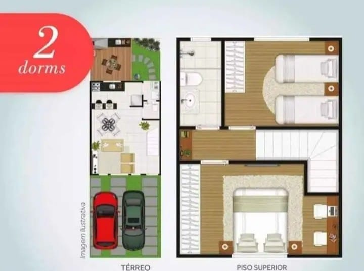 Imagem Casa de Condomínio com 2 Quartos à Venda, 77 m²em Água Espraiada (Caucaia do Alto) - Cotia
