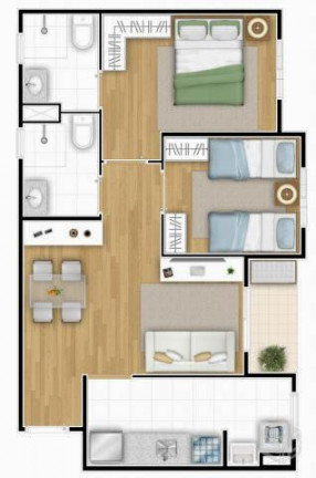 Imagem Apartamento com 2 Quartos à Venda, 55 m² em Outeiro de Passárgada - Cotia Imagem Apartamento com 2 Quartos à Venda, 55 m² em Outeiro de Passárgada - Cotia