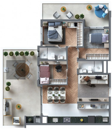 Imagem Apartamento com 2 Quartos à Venda, 56 m²em Juvevê - Curitiba