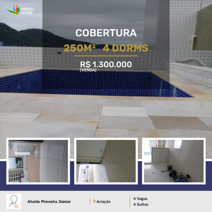 Cobertura com 4 Quartos à Venda, 250 m² em Aviação - Praia Grande