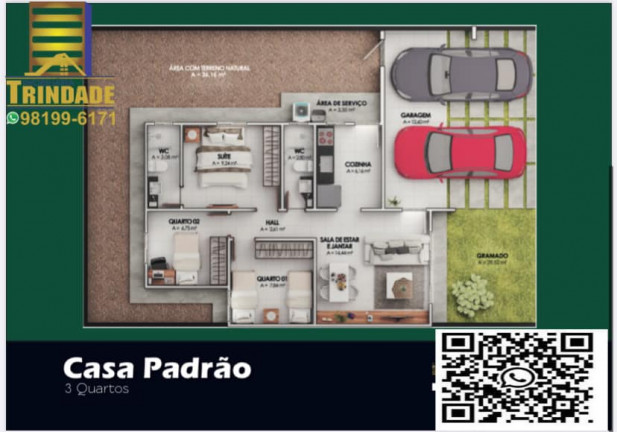 Imagem Casa de Condomínio com 3 Quartos à Venda, 152 m² em Turu - São Luís Imagem Casa de Condomínio com 3 Quartos à Venda, 152 m² em Turu - São Luís