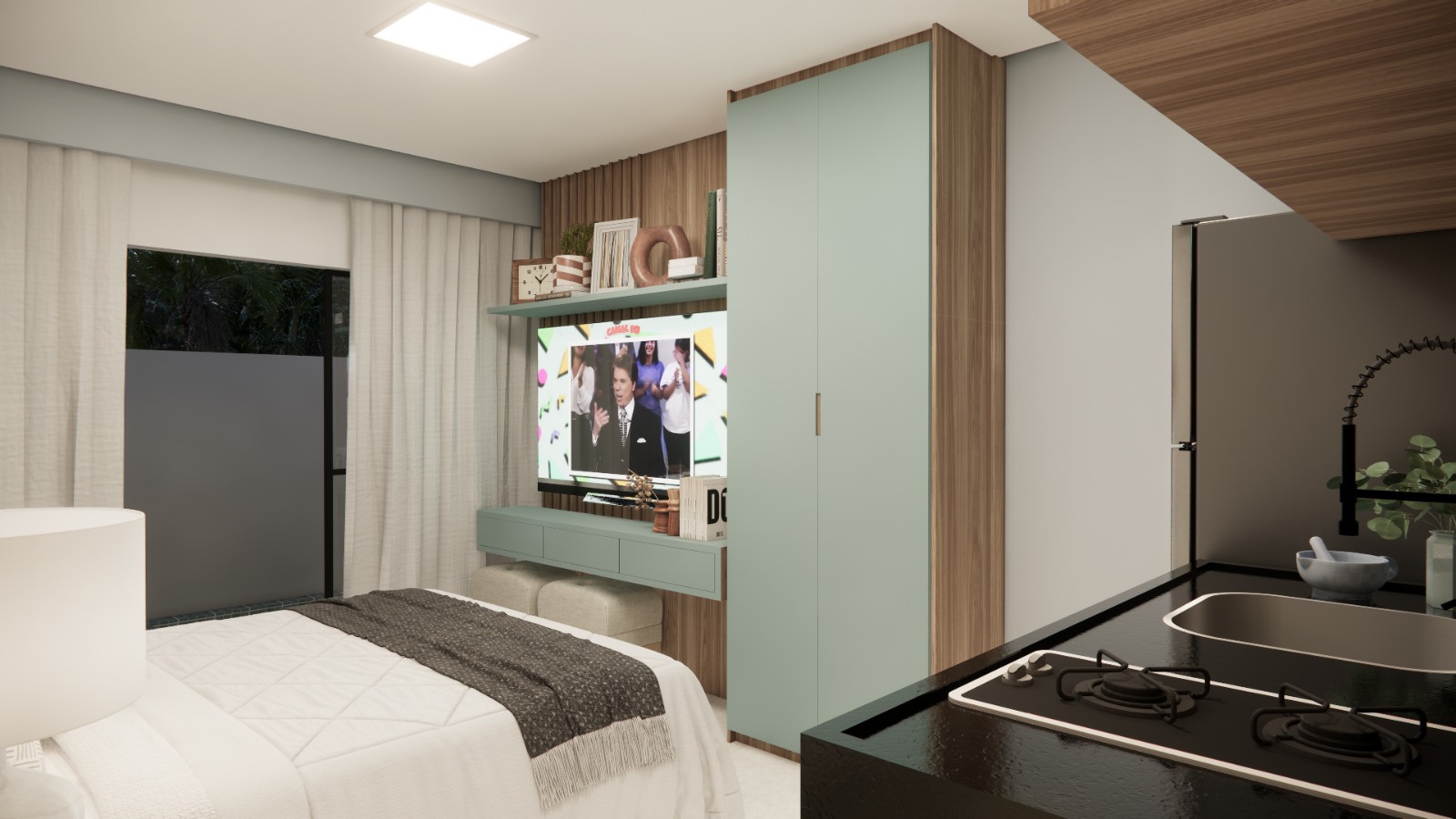 Imagem Flat com 1 Quarto à Venda, 21 m² em Centro - Tamandaré