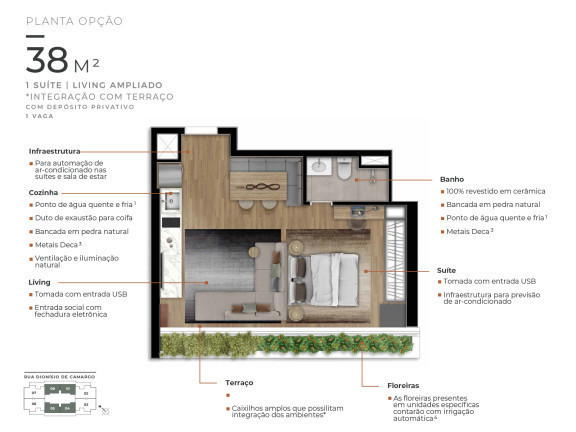 Imagem Apartamento com 1 Quarto à Venda, 32 m² em Centro - Osasco