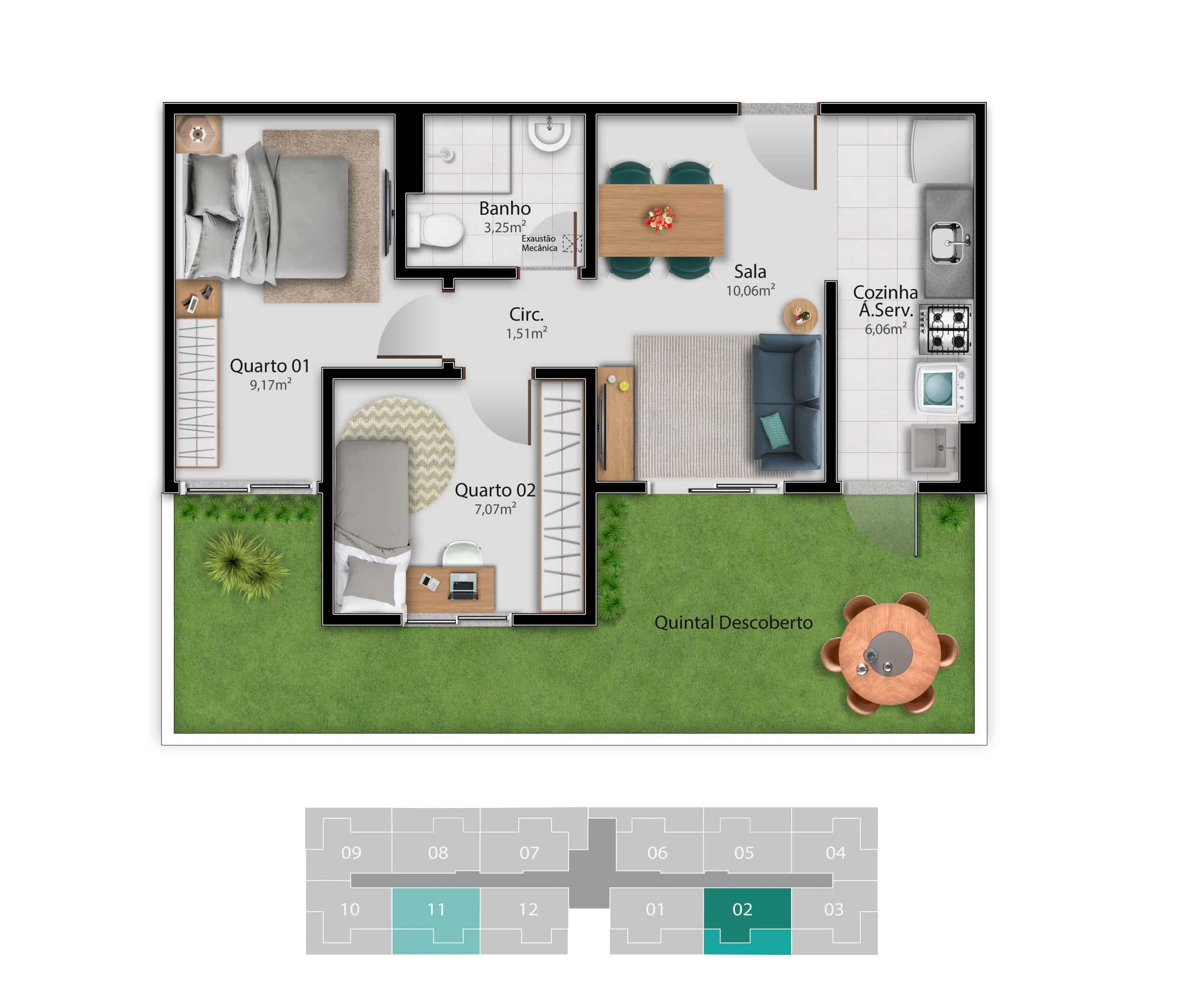 Imagem Apartamento com 2 Quartos à Venda, 48 m² em Rio Marinho - Vila Velha
