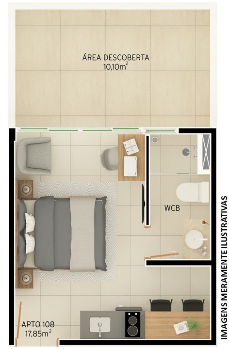 Imagem Loft com 1 Quarto à Venda, 19 m²em Intermares - Cabedelo