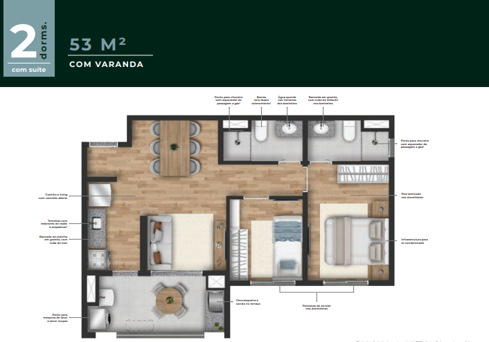 Imagem Apartamento com 2 Quartos à Venda, 52 m²em Santo Amaro - São Paulo