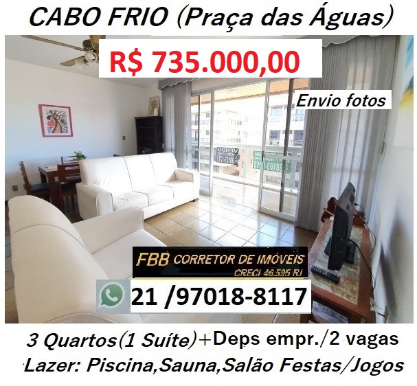 Apartamento com 3 Quartos à Venda, 120 m²em Vila Nova - Cabo Frio
