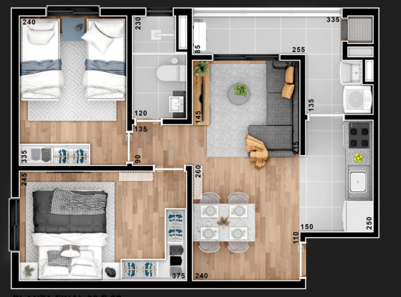 Imagem Apartamento com 2 Quartos à Venda, 51 m² em Tingui - Curitiba
