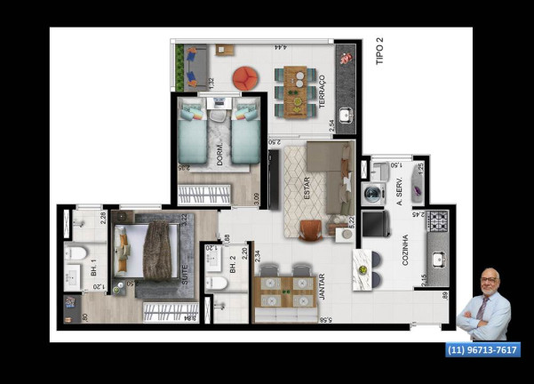 Imagem Apartamento com 2 Quartos à Venda, 65 m² em Vila Paulista - Guarulhos