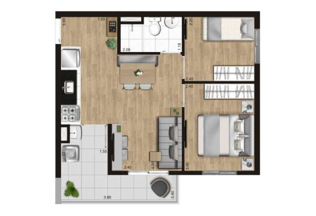 Imagem Apartamento com 2 Quartos à Venda,  em Parque Maria Helena - São Paulo