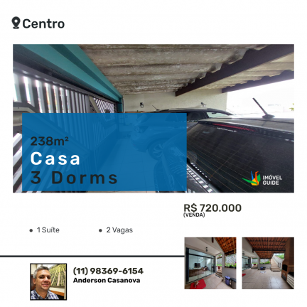 Casa com 3 Quartos à Venda, 238 m² em Centro - Diadema