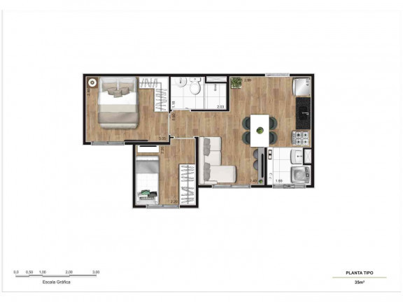 Imagem Apartamento com 2 Quartos à Venda, 37 m² em Cidade Satélite Santa Bárbara - São Paulo