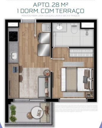 Imagem Studio com 1 Quarto à Venda, 25 m² em Brooklin Paulista - São Paulo