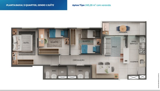 Imagem Apartamento com 2 Quartos à Venda, 52 m²em Jardim São Paulo - Recife