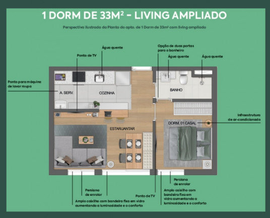 Imagem Apartamento com 2 Quartos à Venda, 37 m² em República - São Paulo Imagem Apartamento com 2 Quartos à Venda, 37 m² em República - São Paulo