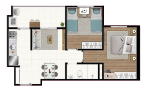 Imagem Apartamento com 2 Quartos à Venda, 49 m²em Mogi Moderno - Mogi das Cruzes Imagem Apartamento com 2 Quartos à Venda, 49 m²em Mogi Moderno - Mogi das Cruzes