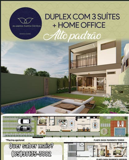 Imagem Casa com 3 Quartos à Venda, 140 m² em Guaribas - Eusébio Imagem Casa com 3 Quartos à Venda, 140 m² em Guaribas - Eusébio