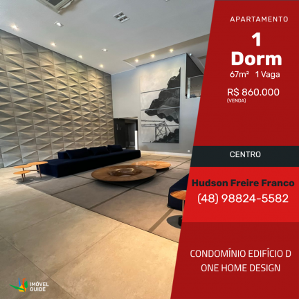 Apartamento com 1 Quarto à Venda, 67 m² em Centro - Florianópolis