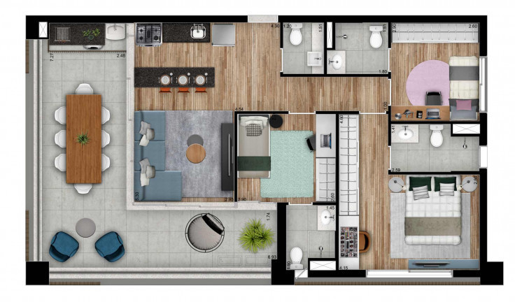 Imagem Apartamento com 2 Quartos à Venda, 69 m²em Perdizes - São Paulo
